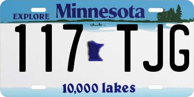 MN license plate 117TJG