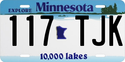 MN license plate 117TJK