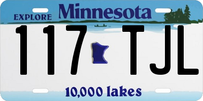 MN license plate 117TJL