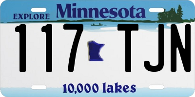 MN license plate 117TJN
