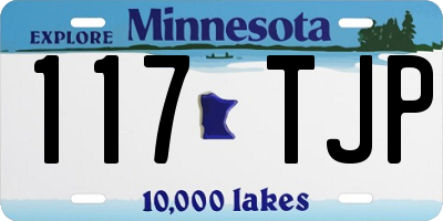 MN license plate 117TJP