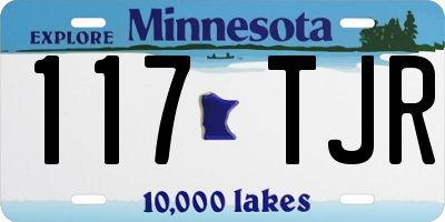 MN license plate 117TJR