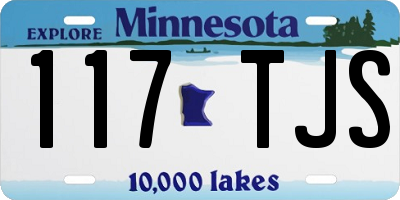 MN license plate 117TJS