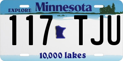 MN license plate 117TJU