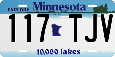 MN license plate 117TJV