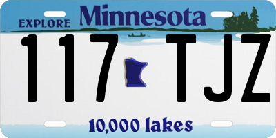 MN license plate 117TJZ