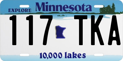 MN license plate 117TKA