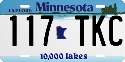 MN license plate 117TKC