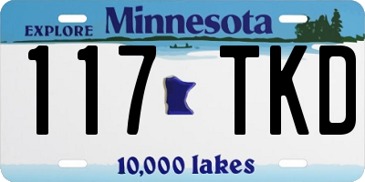 MN license plate 117TKD