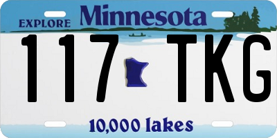 MN license plate 117TKG
