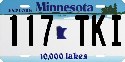 MN license plate 117TKI