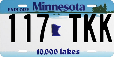 MN license plate 117TKK