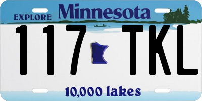 MN license plate 117TKL