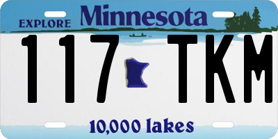 MN license plate 117TKM