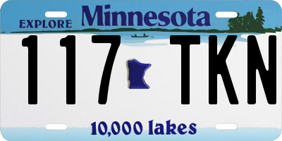 MN license plate 117TKN