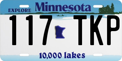 MN license plate 117TKP