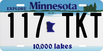 MN license plate 117TKT