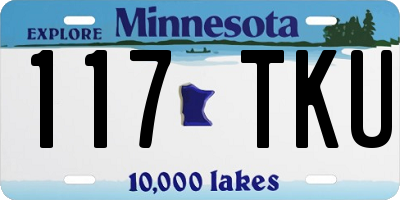 MN license plate 117TKU