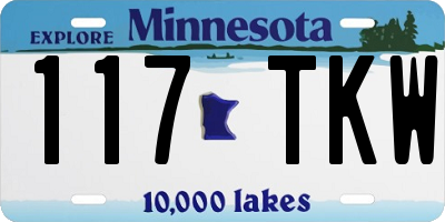 MN license plate 117TKW