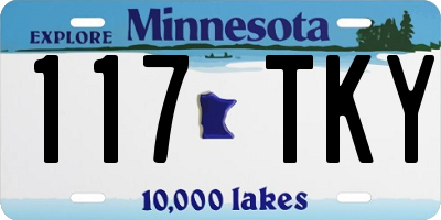 MN license plate 117TKY