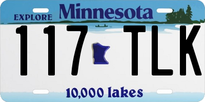 MN license plate 117TLK