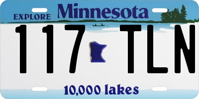 MN license plate 117TLN