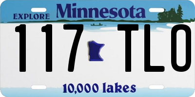 MN license plate 117TLO