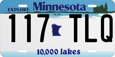 MN license plate 117TLQ
