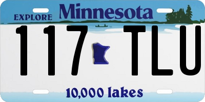 MN license plate 117TLU