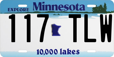 MN license plate 117TLW