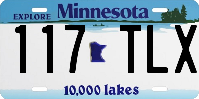 MN license plate 117TLX