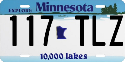 MN license plate 117TLZ