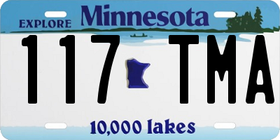 MN license plate 117TMA