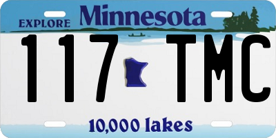 MN license plate 117TMC