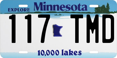 MN license plate 117TMD