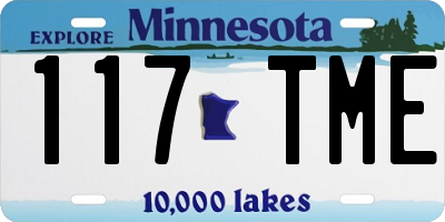 MN license plate 117TME