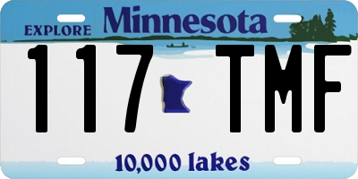 MN license plate 117TMF