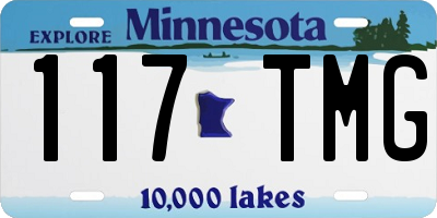 MN license plate 117TMG