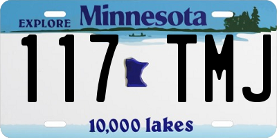 MN license plate 117TMJ