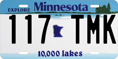 MN license plate 117TMK