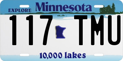 MN license plate 117TMU