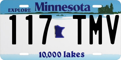 MN license plate 117TMV