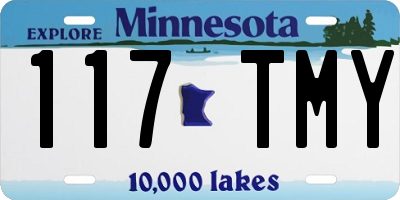 MN license plate 117TMY