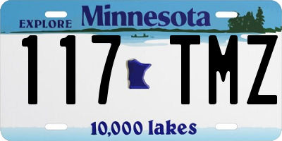 MN license plate 117TMZ