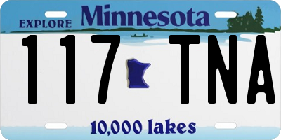 MN license plate 117TNA