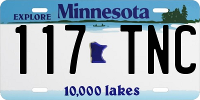 MN license plate 117TNC