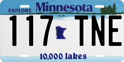MN license plate 117TNE