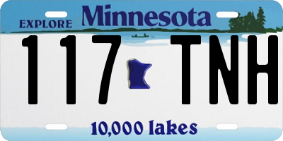 MN license plate 117TNH