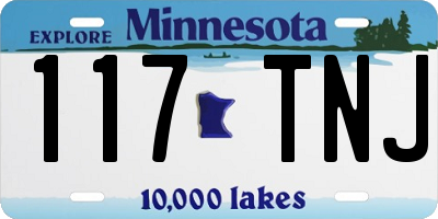 MN license plate 117TNJ