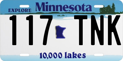 MN license plate 117TNK
